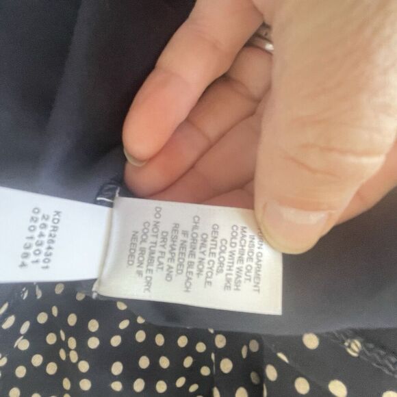 J. Jill Wearever Collection NWT Polkadot  Maxi Dress Blue and White sz. XS #AI - Picture 9 of 10